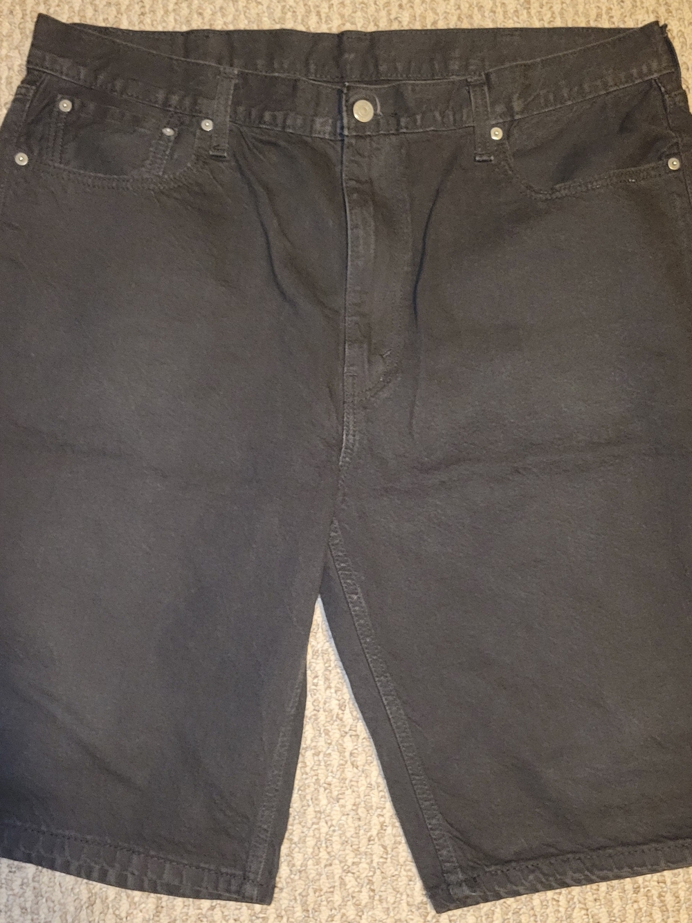 Levi's 469s Size 40 Black Denim Shorts
